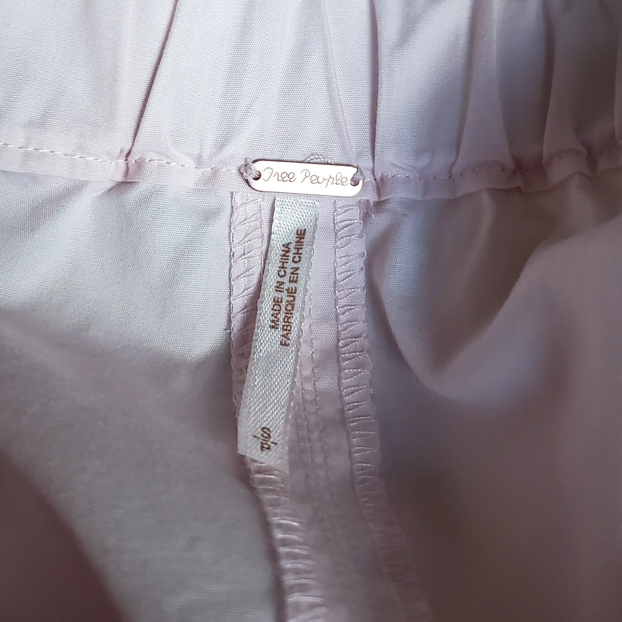 Free People Off The Shoulder Pink Cotton Top SP
