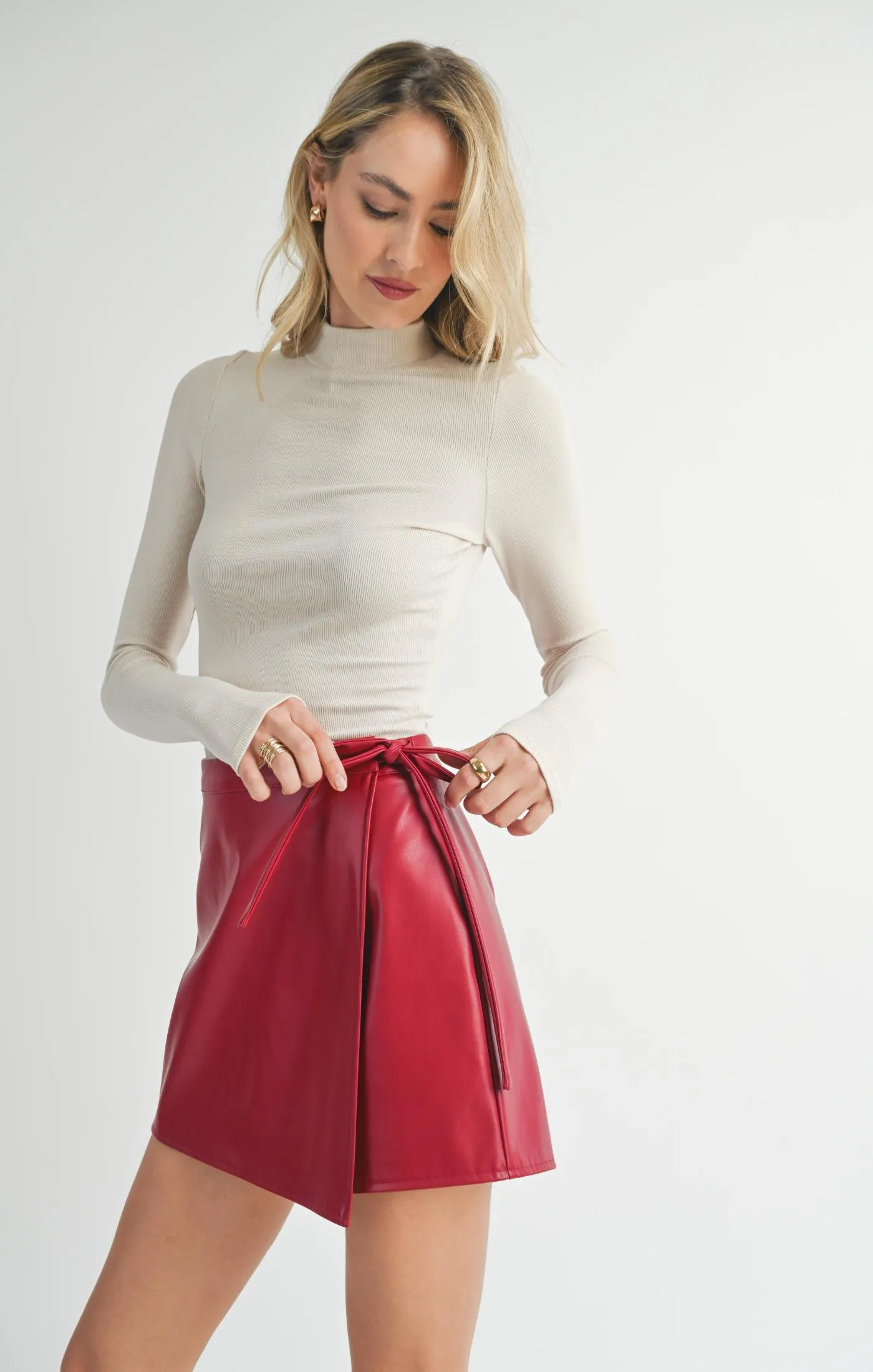 Ronan Mock Neck Knit Top