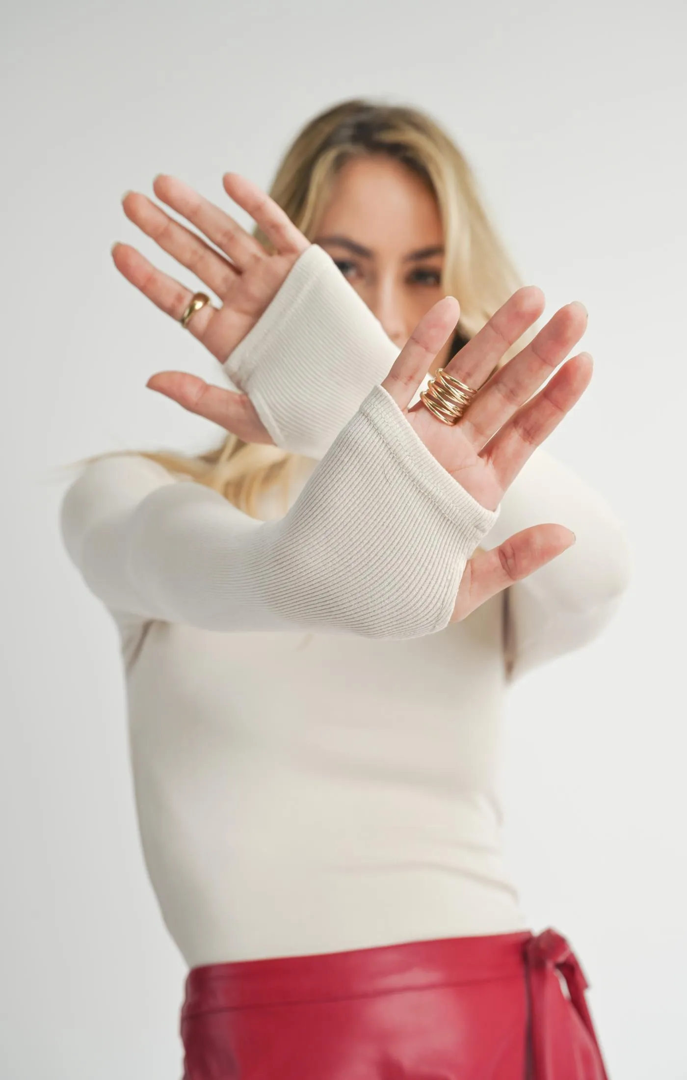 Ronan Mock Neck Knit Top