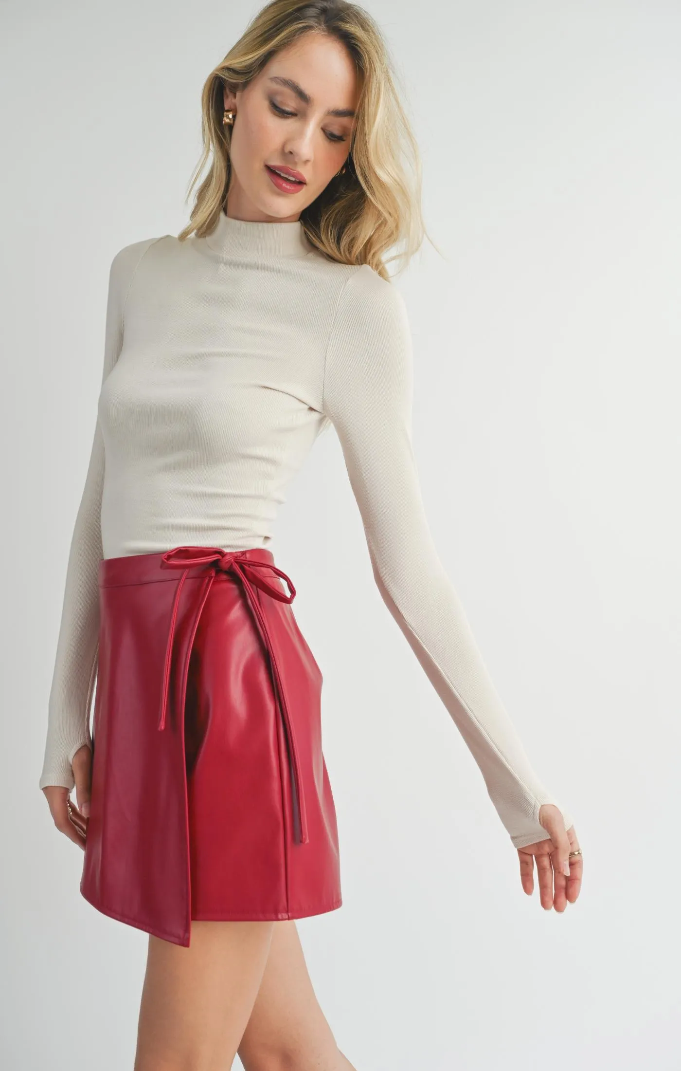 Ronan Mock Neck Knit Top