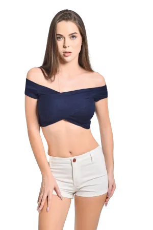 Women's Off-Shoulder Cross Front Top